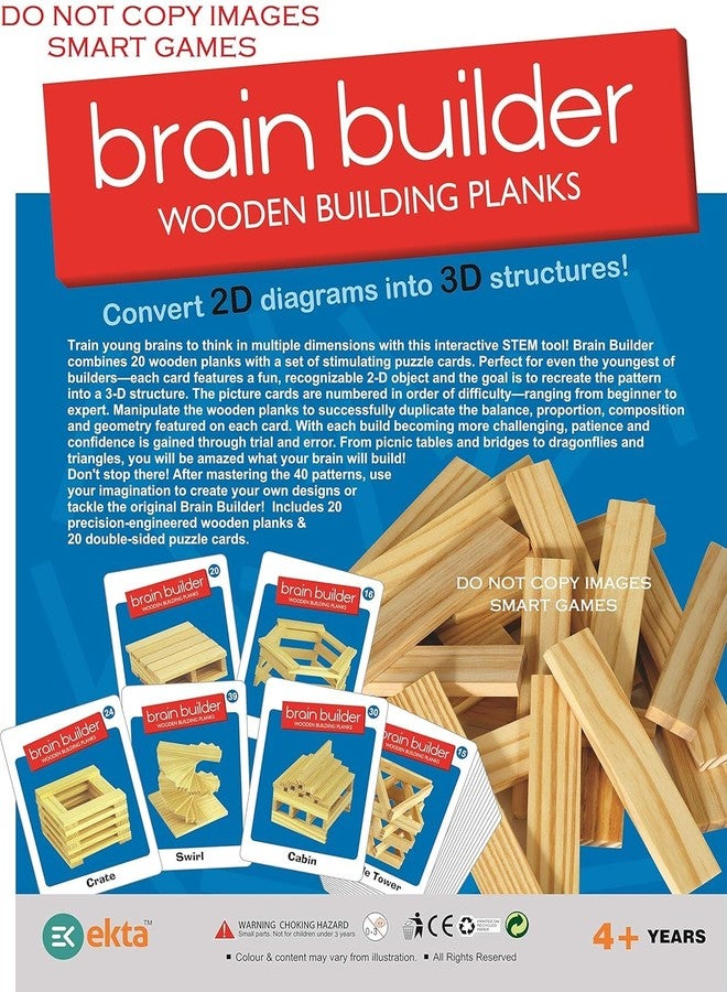 MKY Brain Builder Wooden Building Planks (Set-1)- Multi Color, 36 Pcs - Image 2